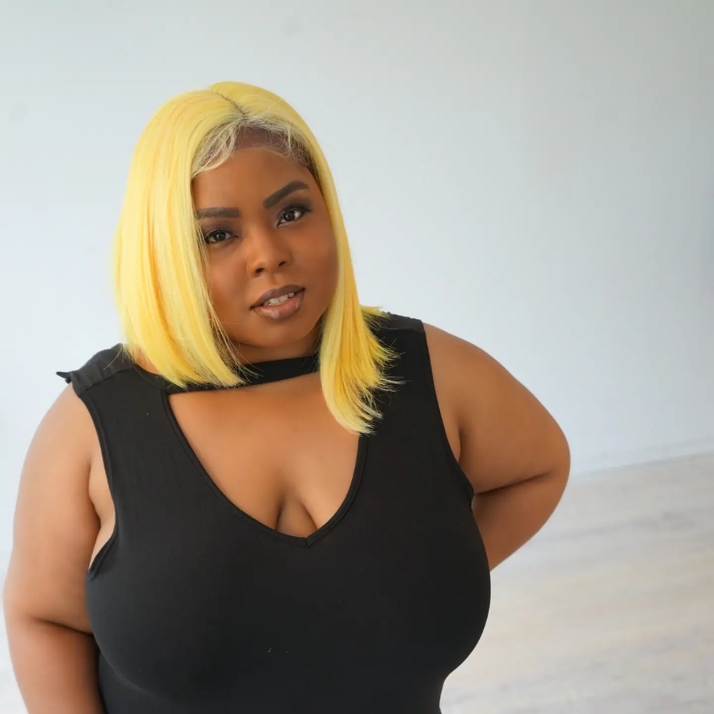 New Neon Yellow Bob Wig